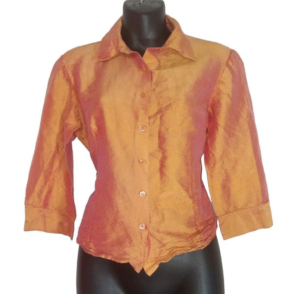 Jamís Contemporary Clothing Women's Dressy Shirt Silky Orange Naples Boutique